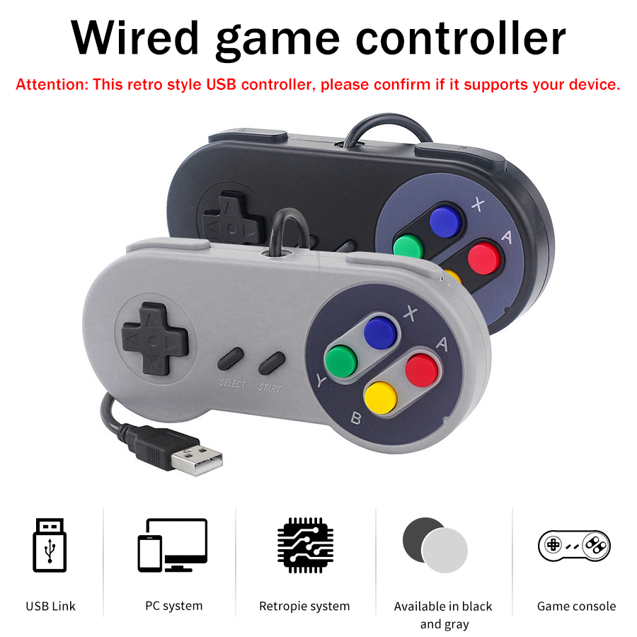 Retro Gaming With Raspberry Pi - 1-2 Buah Gamepad Retro Pengontrol USB