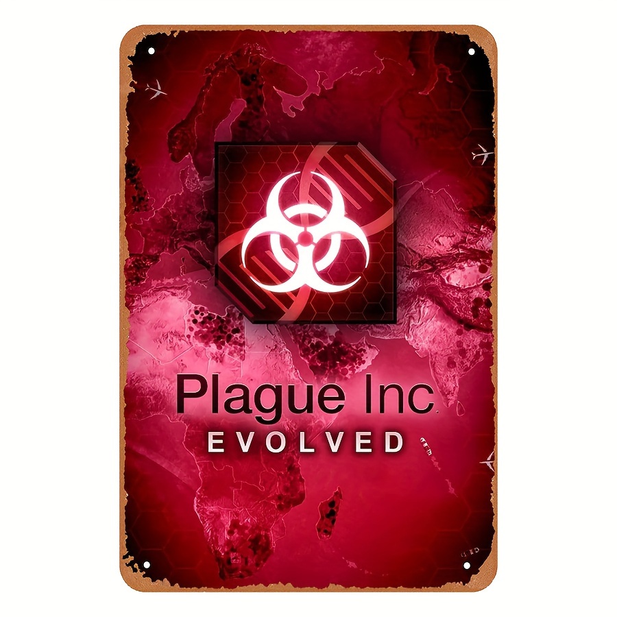 Game Retro Gaming - Papan Logam Bergaya Vintage Plague Inc