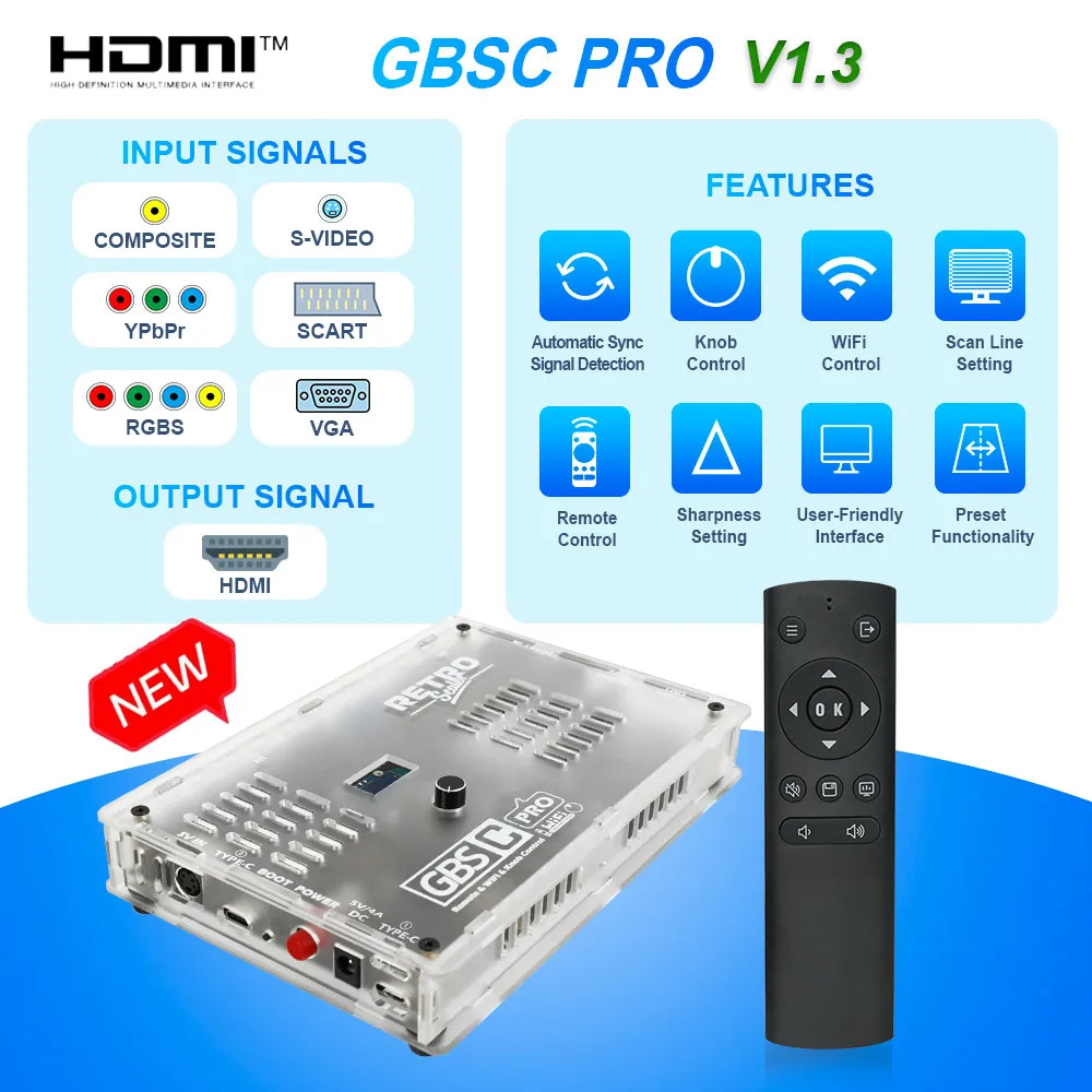 Retro Gaming Hard Drive - RetroScaler GBS Control Pro GBSC Video