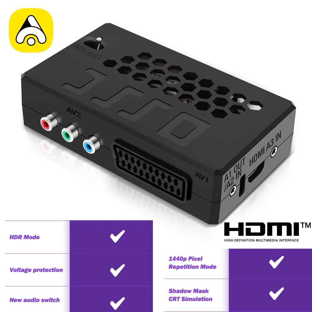 Retro Gaming Hard Drive - Pengubah Resolusi OSSC HDMI ™ Konverter