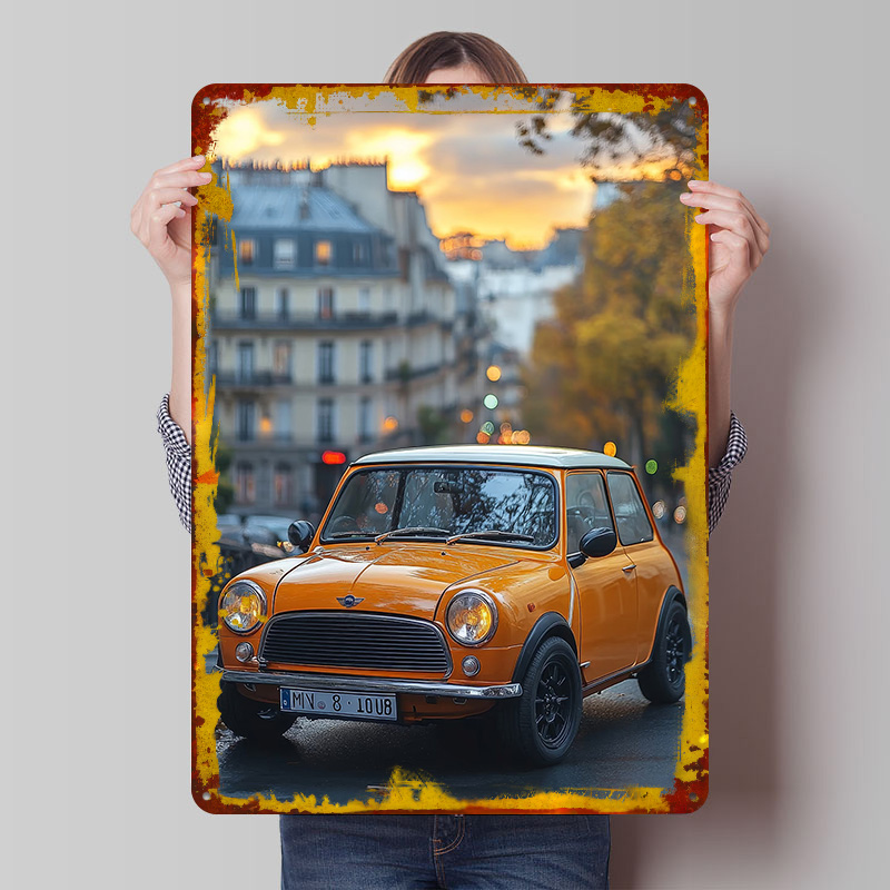 Retro Gaming Paris - Poster Timah Mobil Klasik Inggris Cooper