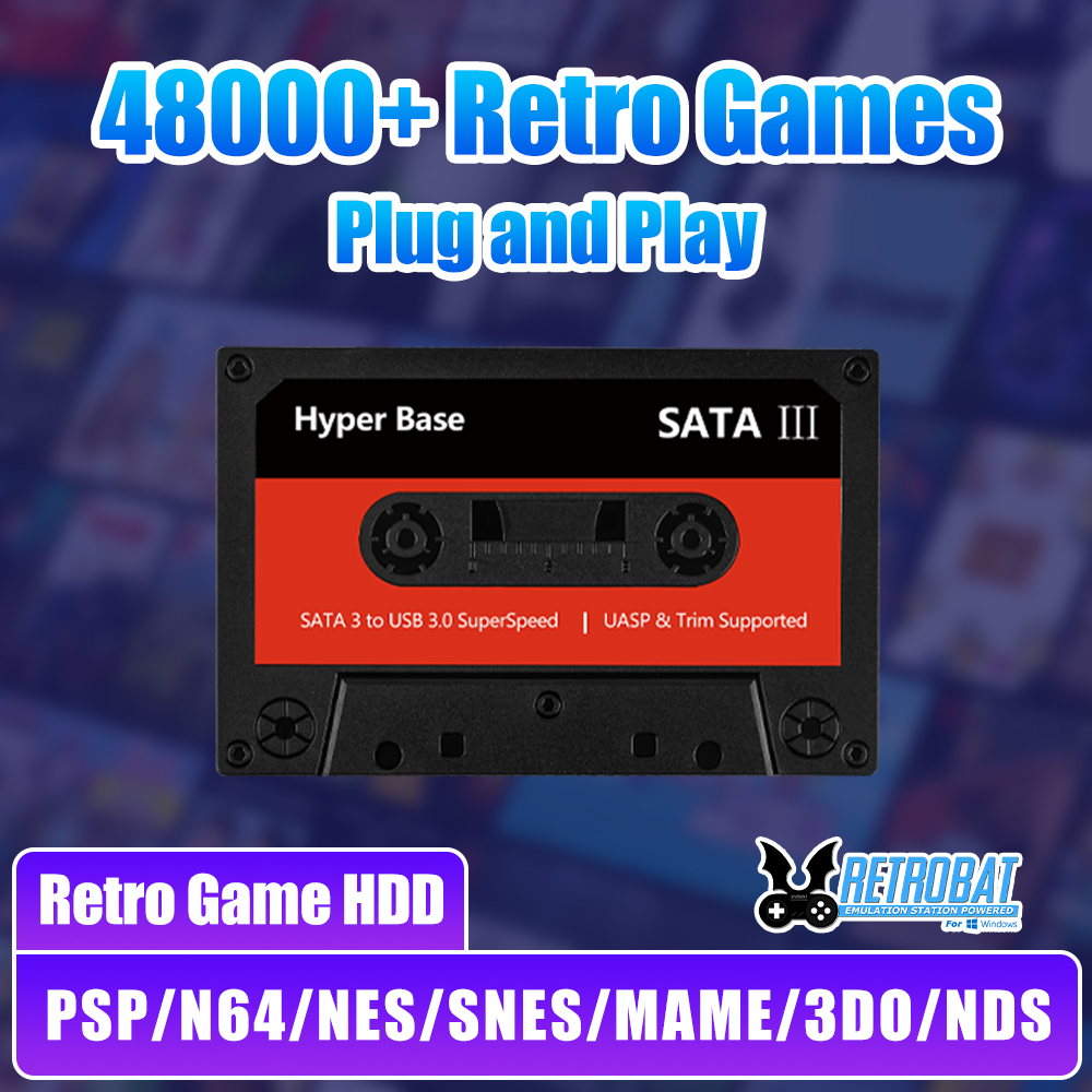 Retro Gaming Hard Drive - Hard Drive Game Batocera 500G dengan
