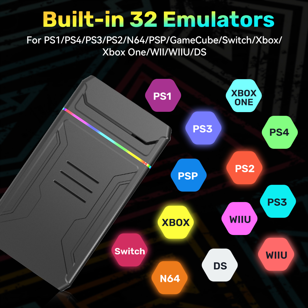 3TB HDD Eksternal Emulator Gam - Retro Gaming Hard Drive ulasan dan harga