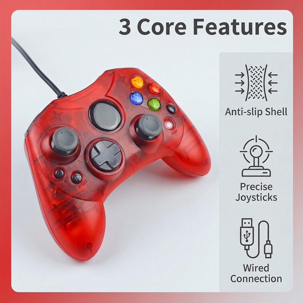 Pengontrol Game Berkabel - Kon - Retro Gaming Xbox Controller ulasan dan harga