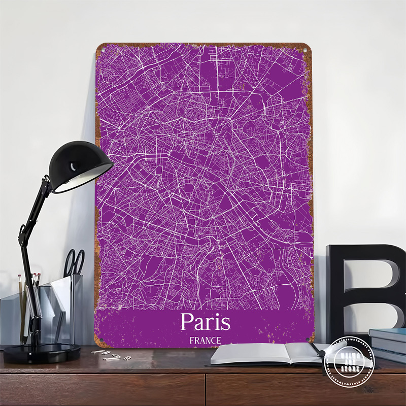 Poster Cetak Peta Kota Paris S - Retro Gaming Paris ulasan dan harga