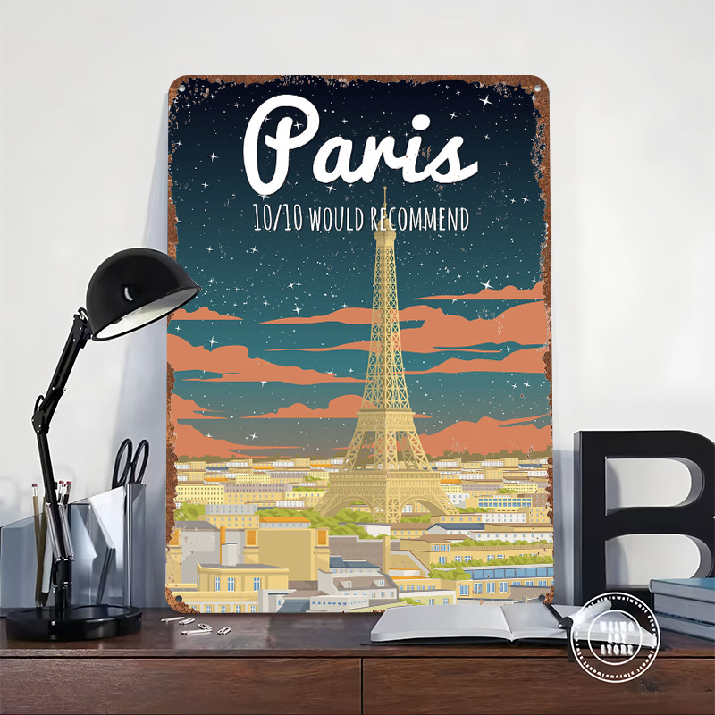 Poster Perjalanan Menara Eiffe - Retro Gaming Paris ulasan dan harga