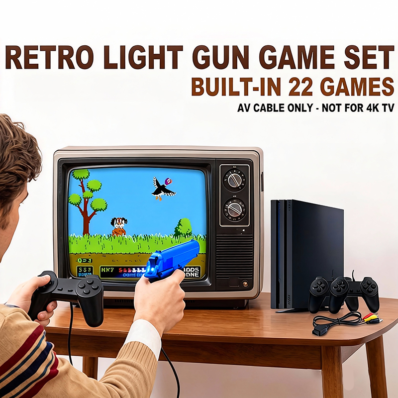 Set Konsol Game Gaya PS 4 Deng - Retro Gaming Console Gun ulasan dan harga